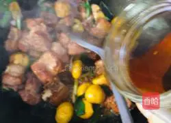 Illustration of how to cook chestnut ribs with orange juice 15