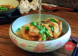 Illustration of how to make steamed crispy pork with chicken juice 13