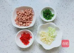 Illustration of how to make luncheon meat and steamed enoki mushrooms 3