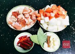 Illustration of braised radish and beef brisket 1