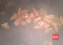 Illustration of how to make fried meat with garlic moss 5