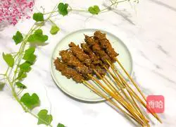 Illustration of how to make mutton skewers 5