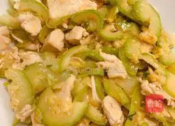 Illustration of how to make fried chicken breast and melon 5