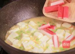 Illustration of how to make crab roe tofu 12