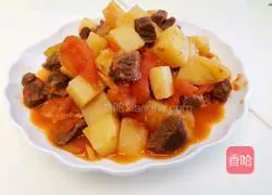 Illustration of Braised Beef Brisket with Tomatoes and Potatoes 15