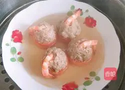 Illustration of how to make shrimp and meatballs stuffed with carrots 7