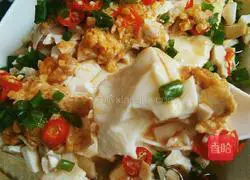 Illustration of how to make steamed lactone tofu with sea duck eggs 9