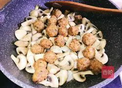 Illustration of how to make meatballs and mushrooms 14
