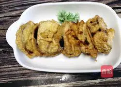 #Hebei cuisine# Fried eggplant box recipe illustration 15