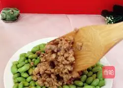 Illustration of how to make steamed edamame with minced meat 8