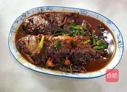 Illustration of braised fish stuffed with meat 7