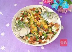 Illustration of how to make steamed fish with dried tofu 10