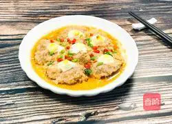 (Steamed vegetables) Minced meat and steamed quail eggs Illustration 13