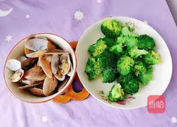 Illustration of how to cook broccoli with clams 6