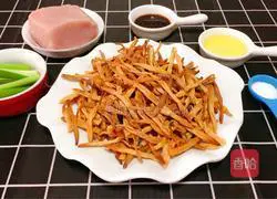 Illustration of how to make fried shredded pork with daylily 2