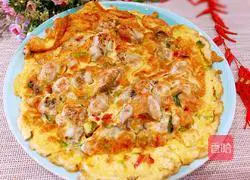 Illustration of how to make oyster omelette 12