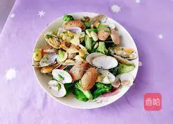 Illustration of how to make fried clams and broccoli 13