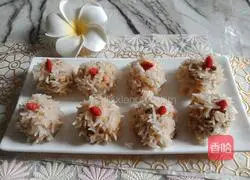 # Steamed Vegetables# Pearl Meatballs Recipe Illustration 1