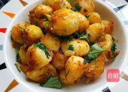 Illustration of how to make pan-fried baby potatoes 8