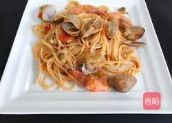 Illustration of how to make seafood pasta 12