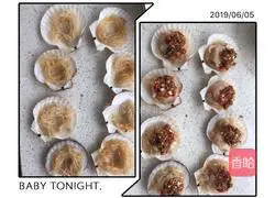 Illustration of how to make steamed scallops with garlic vermicelli 9