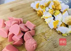 Illustration of three-color steamed eggs 2 