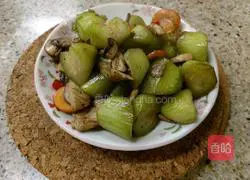 Illustration of how to make loofah with steak and mushrooms 9