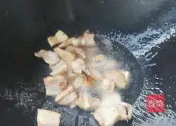 Illustration of how to make stir-fried pork liver with pork belly 4