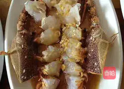 Illustration of how to make steamed garlic lobster 2