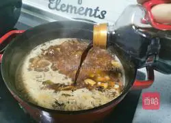 Illustration of how to make braised pork rice bento 16