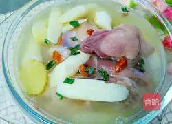 Illustration of how to make yam stewed pig's trotters 13