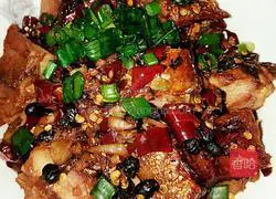 Illustration of steamed cured fish with black bean sauce and chili pepper 9