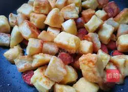 Illustration of how to make cumin ham and steamed buns 8