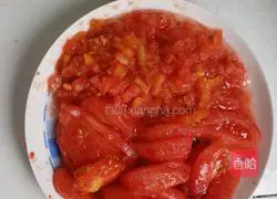 Illustration of tomato and potato stewed beef brisket 2