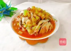 Illustration of how to stew fish head with lettuce 18