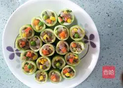 Illustration of how to make shrimp-stuffed loofah 5