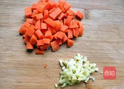 Illustration of how to make fried minced meat with edamame and rice 3