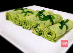 Illustration of how to make leek and shrimp skin egg pancake 6