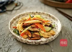 Mixed vegetables and mushrooms Illustration of how to cook yuba 14