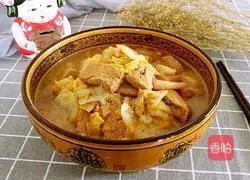 Illustration of how to make frozen tofu and cabbage stewed 13