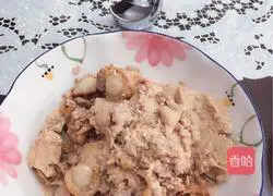 Illustration of how to make seafood meat and frozen tofu 20