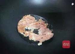 Illustration of how to make fried shredded pork with pickled mustard 4