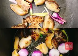 Illustration of braised chicken with mushrooms 2