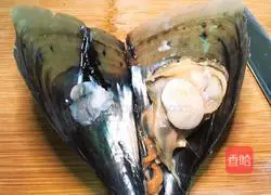 Illustration of how to make steamed scallops with garlic vermicelli 7