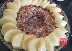 Illustration of how to make Tamago Tofu Steamed Pork 4