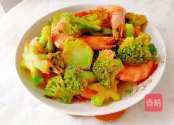 Illustration of how to make fried shrimps with broccoli 13
