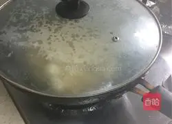 Illustration of three cups of potatoes and quail eggs 11