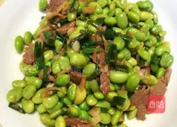 Illustration of how to make fried edamame with pork 6