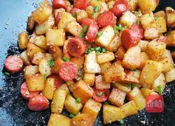Cumin ham, diced potatoes recipe 13
