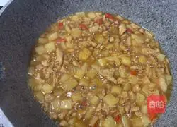 Potato minced meat Illustration of how to make bibimbap 10